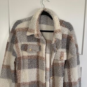 Plaid Sherpa Jacket